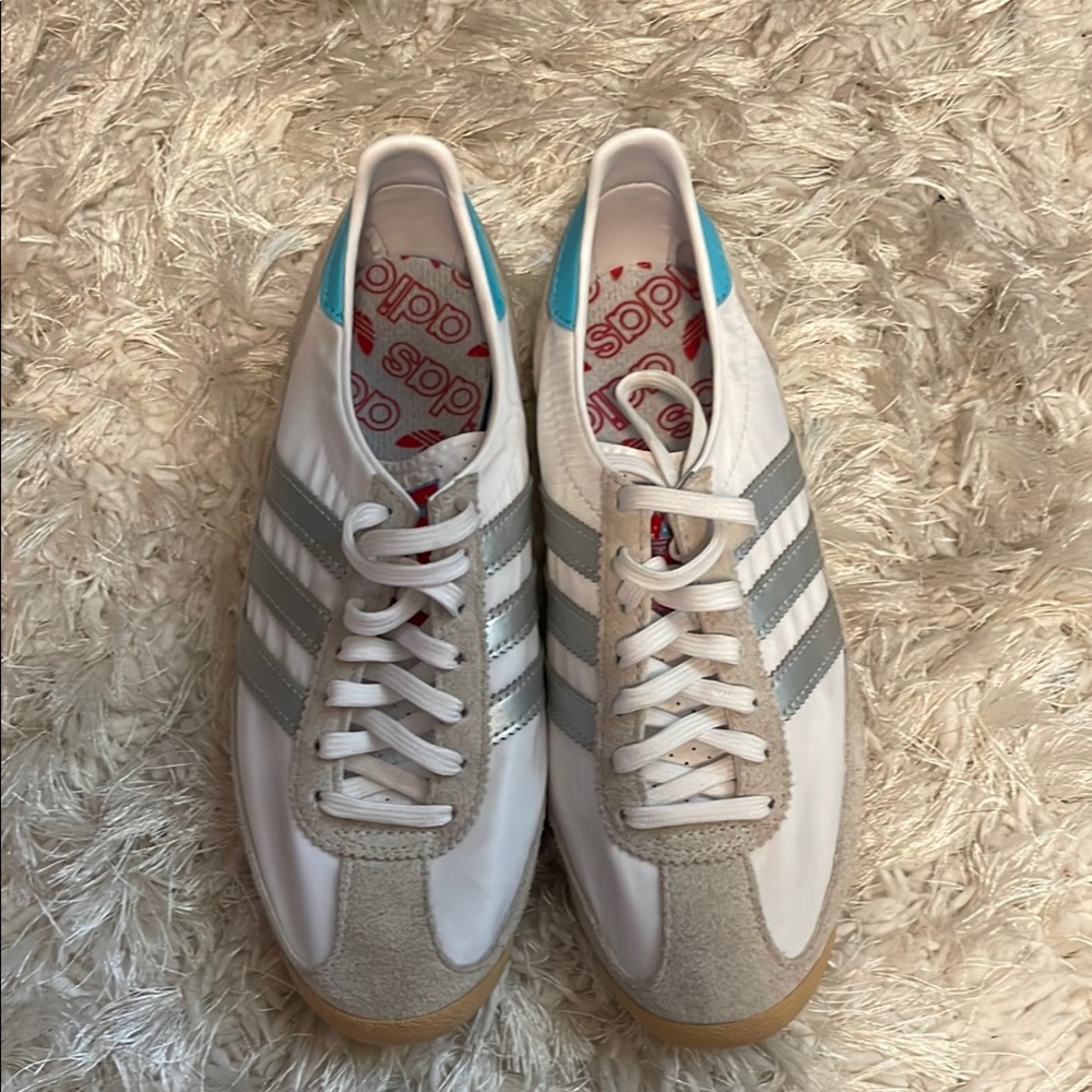 Adidas Men's White and Gray Sneakers